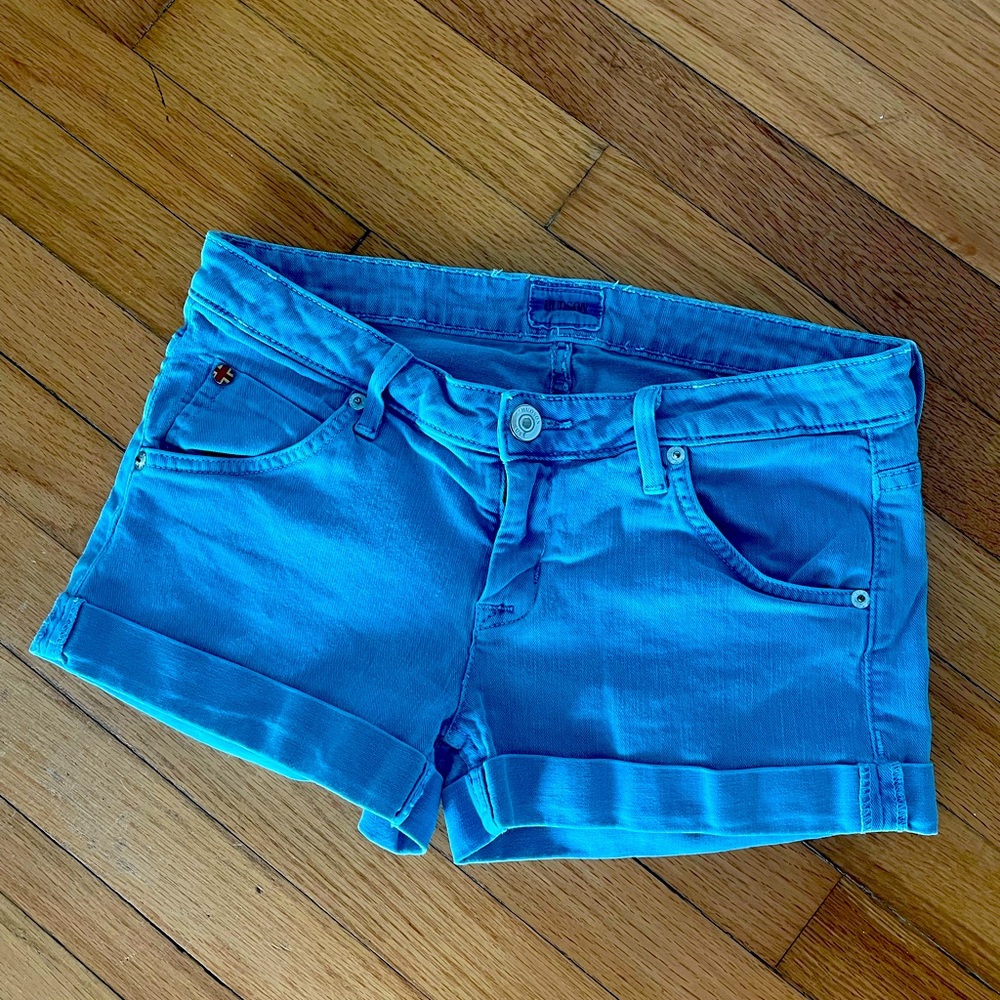 Beautiful Turquoise Hudson Denim Shorts Size 25